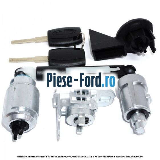 Mecanism inchidere capota cu butuc pornire Ford Focus 2008-2011 2.5 RS 305 cai benzina