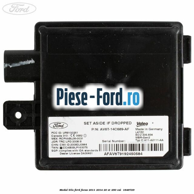 Modul BLIS Ford Focus 2011-2014 2.0 ST 250 cai #3FAAEB8F31