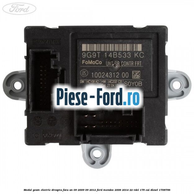 Modul geam electric dreapta fata an 09/2009-09/2012 Ford Mondeo 2008-2014 2.2 TDCi 175 cai #95D475DE5C