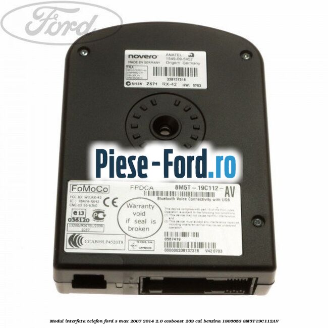 Modul interfata telefon Ford S-Max 2007-2014 2.0 EcoBoost 203 cai benzina