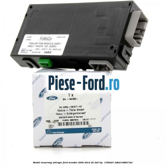 Modul Steuerung Anhänger Ford Mondeo 2008-2014 2.5 220 HP #18EE595C89