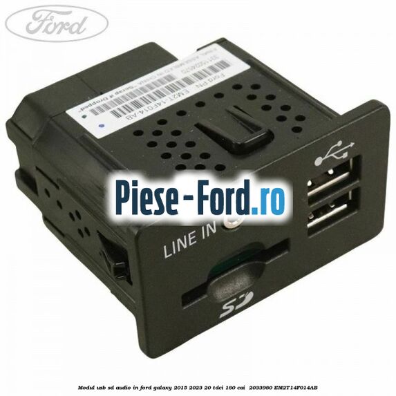 Modul USB, SD, audio in Ford Galaxy 2015-2023 2.0 TDCi 180 cai #DB10C1AF75