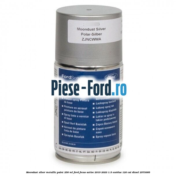 Moondust silver metallic paint, 250 ml Ford Focus Active 2019-2023 1.5 EcoBlue 120 HP #D19F9937AB
