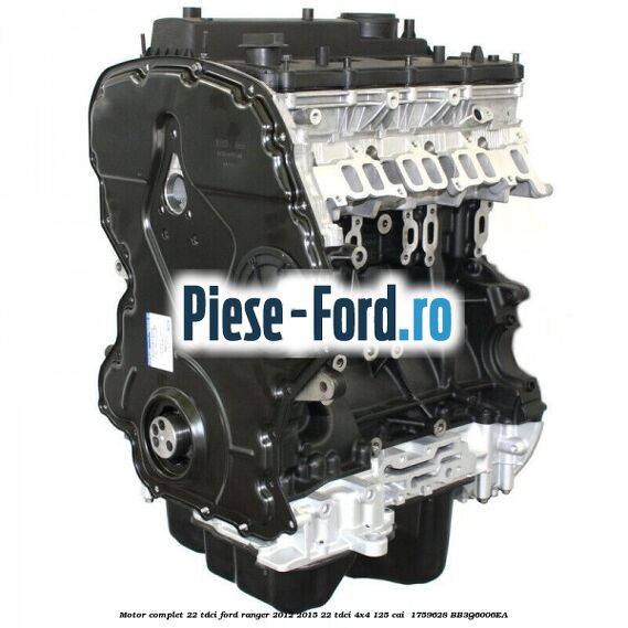 Motor complet 2.2 TDCI Ford Ranger 2012-2015 2.2 TDCi 4x4 125 cai #2690BDE82D