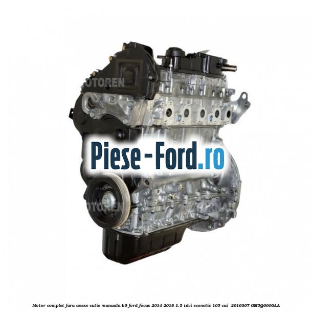 Motor complet fara anexe, cutie manuala B6 Ford Focus 2014-2018 1.5 TDCi ECOnetic 105 cai  #AA86DEA053