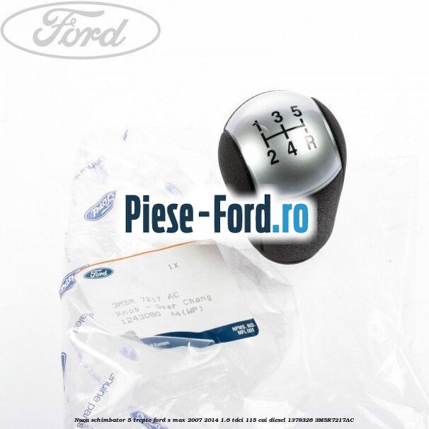 Manson cutie viteza negru automata Ford S-Max 2007-2014 1.6 TDCi 115 cai diesel