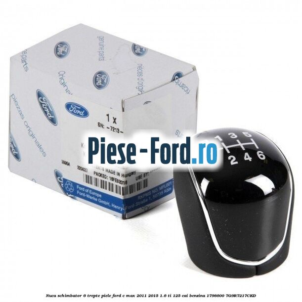 Nuca schimbator, 6 trepte piele Ford C-Max 2011-2015 1.6 Ti 125 cai benzina