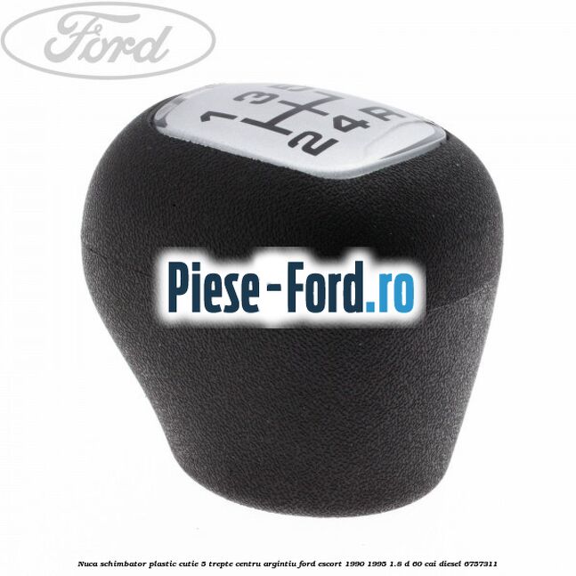 Nuca schimbator, plastic cutie 5 trepte centru argintiu Ford Escort 1990-1995 1.8 D 60 cai diesel #DFAF111FA8