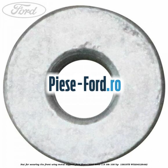 Nut for securing the front wing metal support Ford Fiesta 2002-2005 1.6 16V 100 HP  #EC1C119A1D