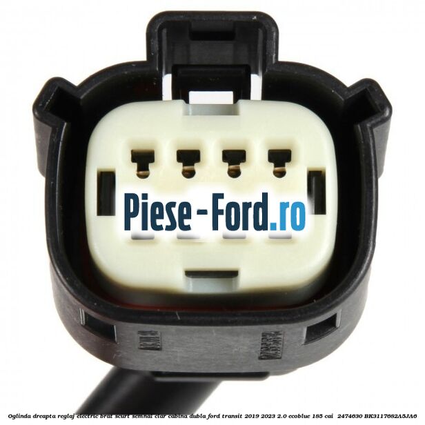 Oglinda dreapta reglaj electric brat scurt semnal clar cabina dubla Ford Transit 2019-2023 2.0 EcoBlue 185 cai  #9AFBF62841