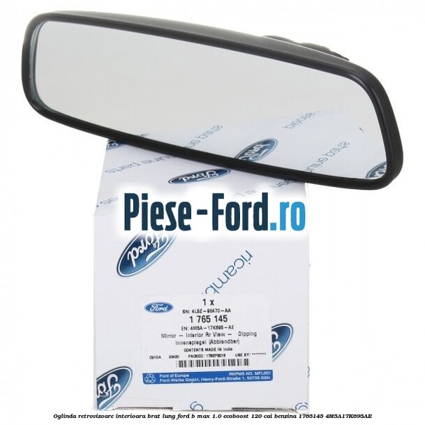 Oglinda retrovizoare interioara brat lung Ford B-Max 1.0 EcoBoost 120 cai benzina #AD9F30599D