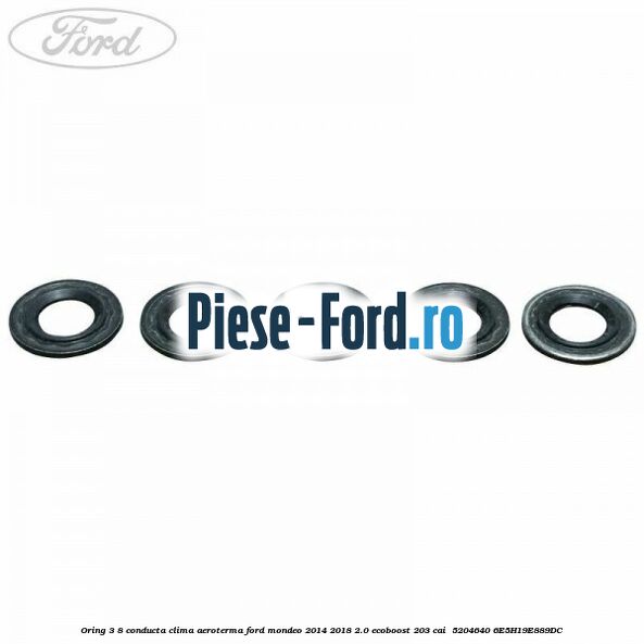 Oring 3/8 conducta clima aeroterma Ford Mondeo 2014-2018 2.0 EcoBoost 203 cai  #5D14DD4E84