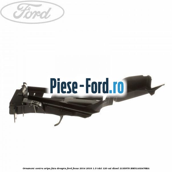 Insonorizant aripa fata stanga Ford Focus 2014-2018 1.5 TDCi 120 cai diesel