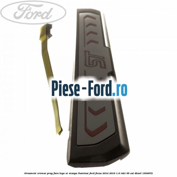 Ornament cromat prag fata logo ST stanga iluminat Ford Focus 2014-2018 1.6 TDCi 95 cai