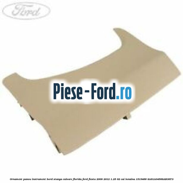 Ornament panou instrument bord stanga culoare florida Ford Fiesta 2008-2012 1.25 82 cai benzina