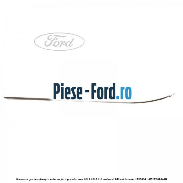Garnitura suport numar fata/spate Ford Grand C-Max 2011-2015 1.6 EcoBoost 150 cai benzina