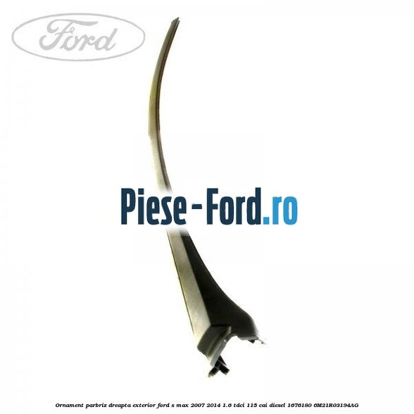 Grila ventilatie parbriz lateral stanga Ford S-Max 2007-2014 1.6 TDCi 115 cai diesel