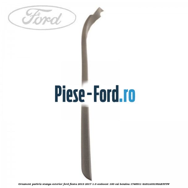Ornament parbriz stanga, exterior Ford Fiesta 2013-2017 1.0 EcoBoost 100 cai benzina
