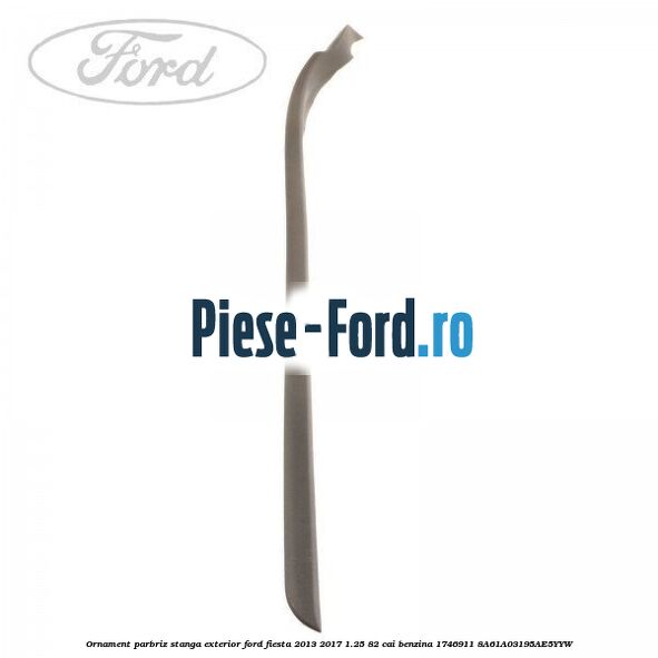 Ornament parbriz stanga, exterior Ford Fiesta 2013-2017 1.25 82 cai benzina