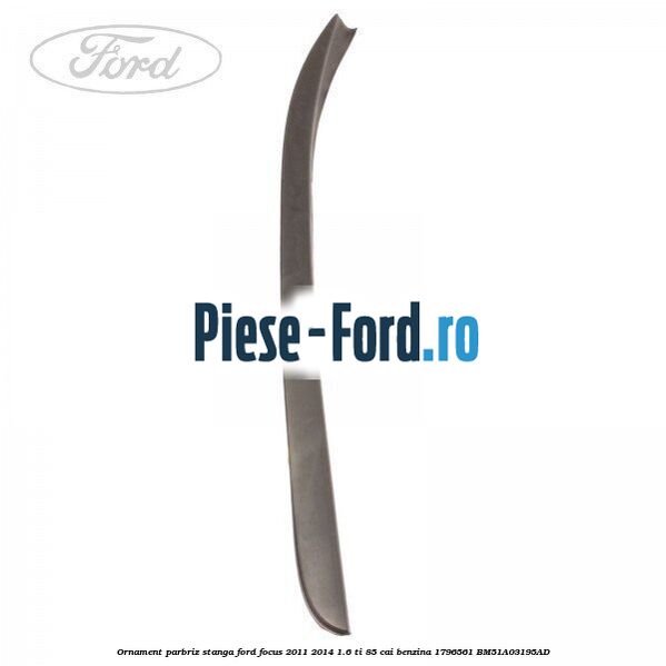 Ornament parbriz dreapta, spre interior Ford Focus 2011-2014 1.6 Ti 85 cai benzina