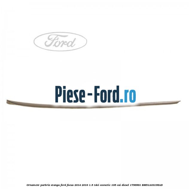 Ornament parbriz stanga Ford Focus 2014-2018 1.5 TDCi ECOnetic 105 cai diesel #49A92AF166
