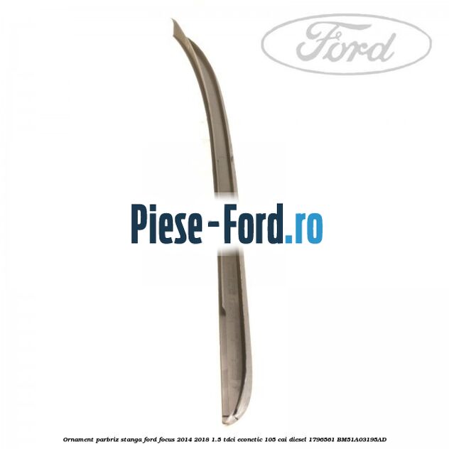 Ornament parbriz stanga Ford Focus 2014-2018 1.5 TDCi ECOnetic 105 cai diesel #49A92AF166