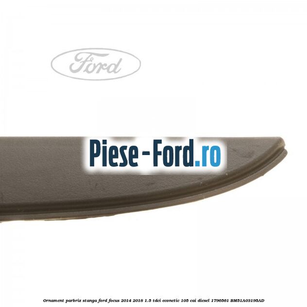 Ornament parbriz stanga Ford Focus 2014-2018 1.5 TDCi ECOnetic 105 cai diesel #49A92AF166