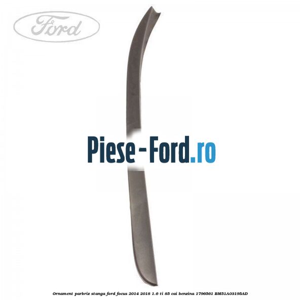 Ornament parbriz dreapta, spre interior Ford Focus 2014-2018 1.6 Ti 85 cai benzina