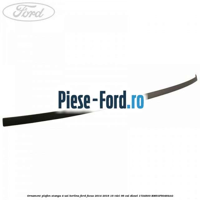 Ornament plafon stanga 4 usi berlina Ford Focus 2014-2018 1.5 TDCi 95 cai #48FB9F2681