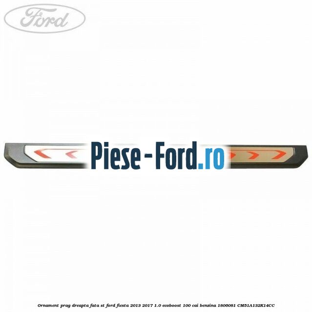 Ornament prag dreapta fata ST Ford Fiesta 2013-2017 1.0 EcoBoost 100 cai benzina