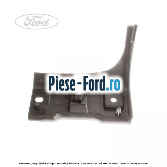 Ornament prag inferior dreapta, extensie Ford C-Max 2007-2011 1.6 TDCi 109 cai diesel