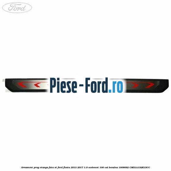 Ornament prag stanga fata ST Ford Fiesta 2013-2017 1.0 EcoBoost 100 cai benzina