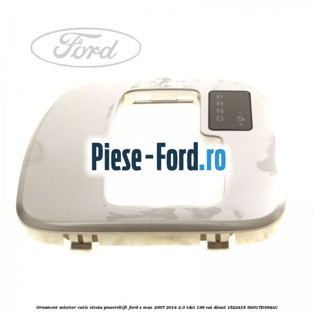 Nuca schimbator, cutie automata PowerShift, insertie lemn Ford S-Max 2007-2014 2.0 TDCi 136 cai diesel