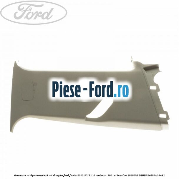 Ornament stalp caroserie 3 usi dreapta Ford Fiesta 2013-2017 1.0 EcoBoost 100 cai benzina