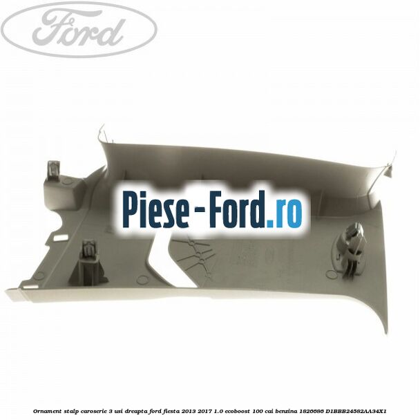 Ornament stalp caroserie 3 usi dreapta Ford Fiesta 2013-2017 1.0 EcoBoost 100 cai benzina