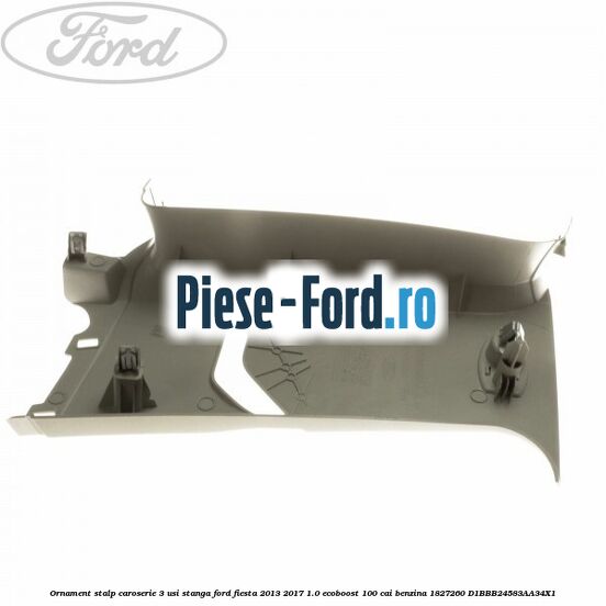 Ornament stalp caroserie 3 usi stanga Ford Fiesta 2013-2017 1.0 EcoBoost 100 cai benzina
