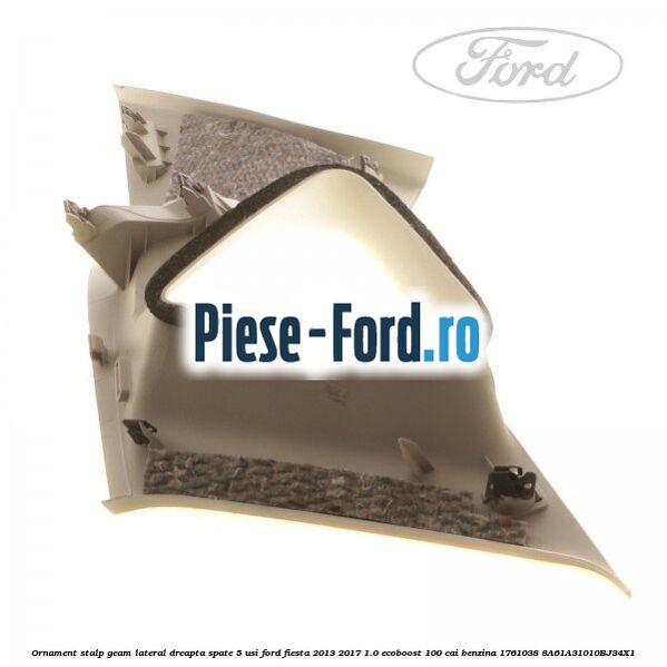 Ornament stalp geam lateral dreapta spate 5 usi Ford Fiesta 2013-2017 1.0 EcoBoost 100 cai benzina
