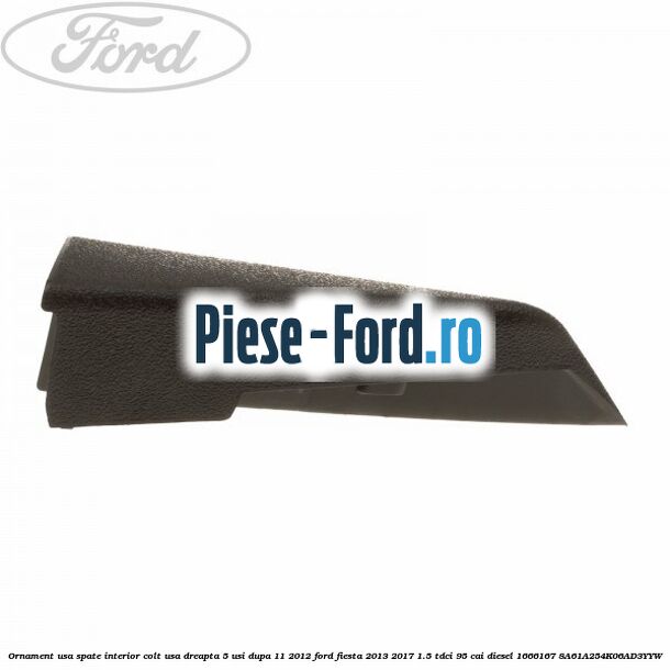 Ornament usa spate interior, colt usa dreapta 5 usi dupa 11/2012 Ford Fiesta 2013-2017 1.5 TDCi 95 cai diesel