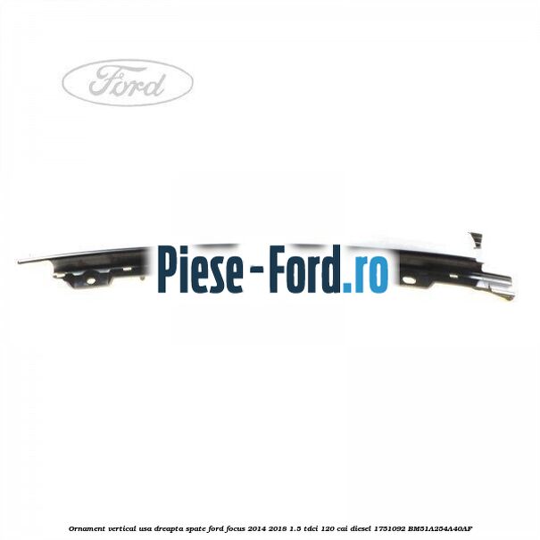 Ornament plafon stanga 5 usi hatchback Ford Focus 2014-2018 1.5 TDCi 120 cai diesel