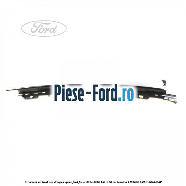 Ornament plafon stanga 5 usi hatchback Ford Focus 2014-2018 1.6 Ti 85 cai benzina