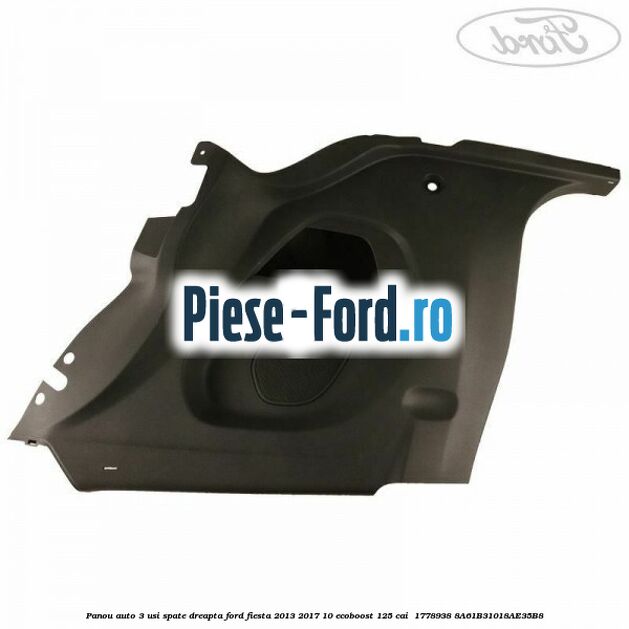 Panou auto 3 usi spate dreapta Ford Fiesta 2013-2017 1.0 EcoBoost 125 cai #0CD492A93F