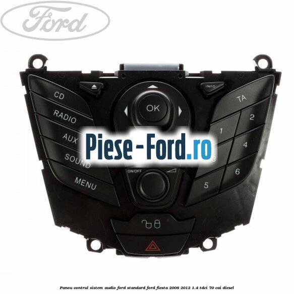 Panou contrul sistem audio Ford, standard Ford Fiesta 2008-2012 1.4 TDCi 70 cai diesel