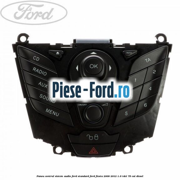 Panou contrul sistem audio Ford, standard Ford Fiesta 2008-2012 1.6 TDCi 75 cai diesel