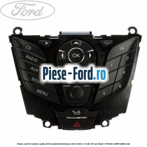 Ecran infotainment TFT Ford Focus 2014-2018 1.6 TDCi 95 cai diesel