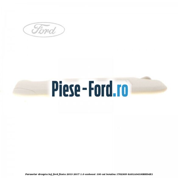 Parasolar dreapta bej Ford Fiesta 2013-2017 1.0 EcoBoost 100 cai benzina