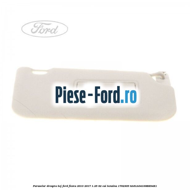 Parasolar dreapta bej Ford Fiesta 2013-2017 1.25 82 cai benzina