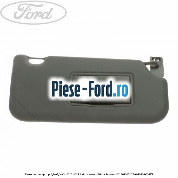 Parasolar dreapta gri Ford Fiesta 2013-2017 1.0 EcoBoost 125 cai benzina