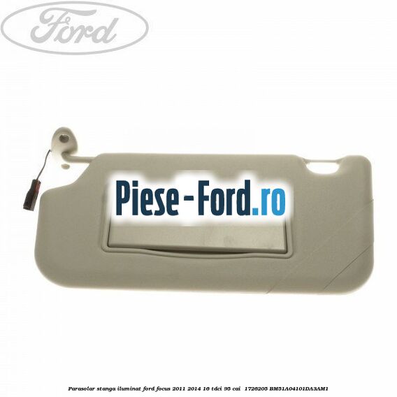 Parasolar stanga iluminat Ford Focus 2011-2014 1.6 TDCi 95 cai #1125A99476
