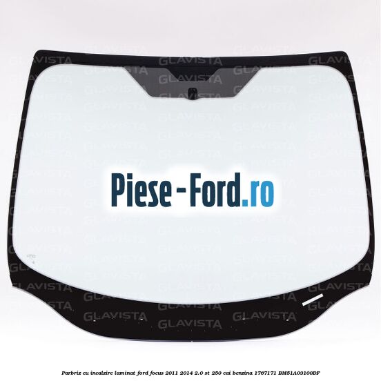 Parbriz cu incalzire, laminat Ford Focus 2011-2014 2.0 ST 250 cai benzina
