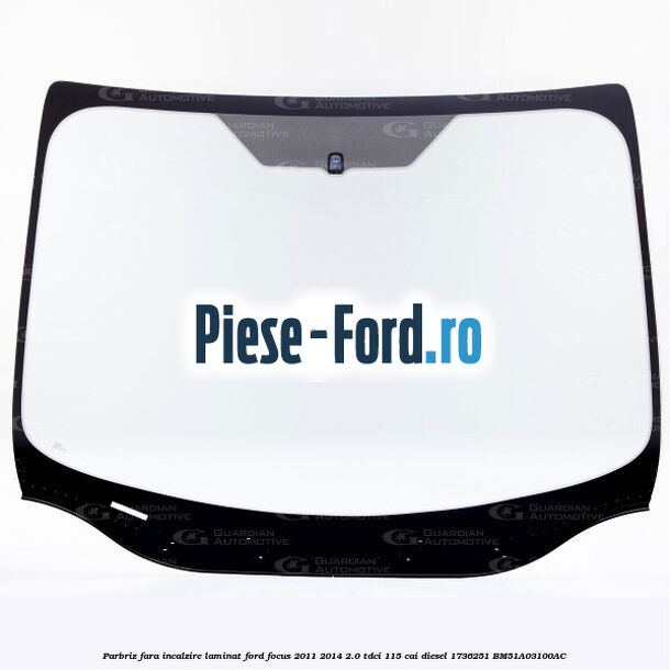 Parbriz fara incalzire, laminat Ford Focus 2011-2014 2.0 TDCi 115 cai diesel